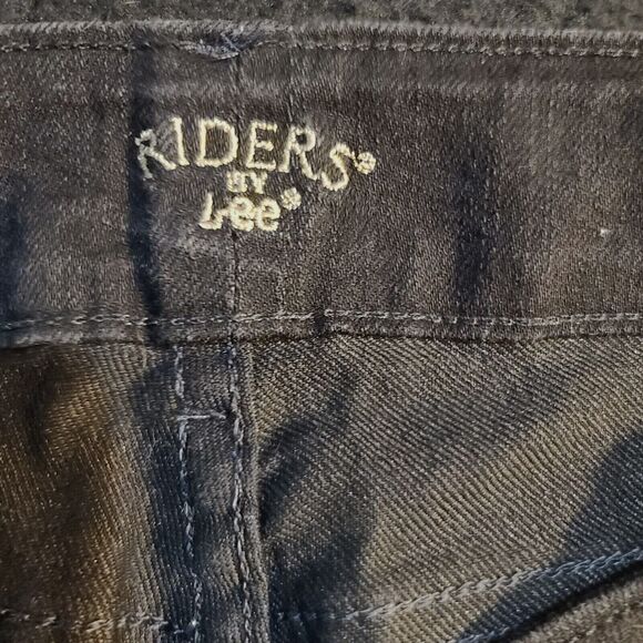 Riders By Lee Womens Jeans Black Size 18M Cotton Blend Zip Button Stretch - Picture 6 of 12